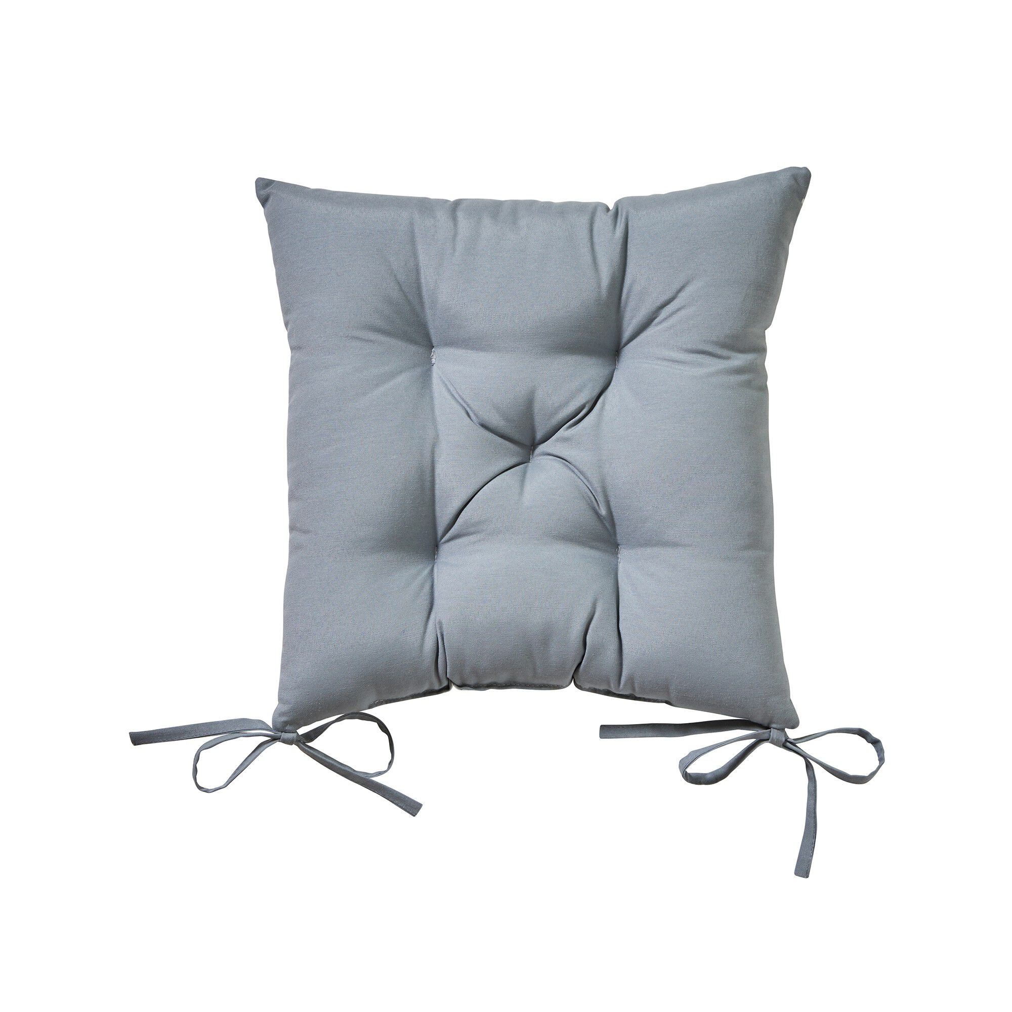 Galette de chaise carrée imprimé feuillage