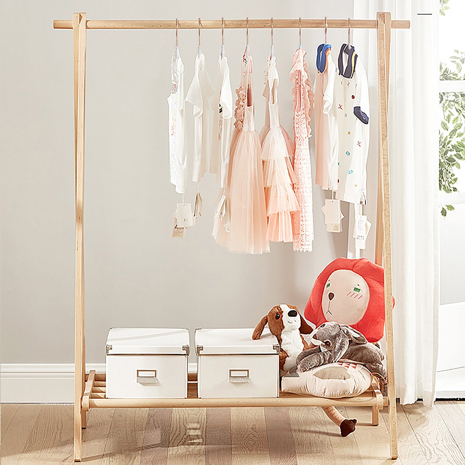 CALIYO Kleiderbügel 10-Tlg Kinderkleiderbügel, Samtbügel mit Haken in Roségold, rutschfest, (10-tlg), für Kleiderschrank, für Kinderkleidung, Babykleidung, Rock und Hose