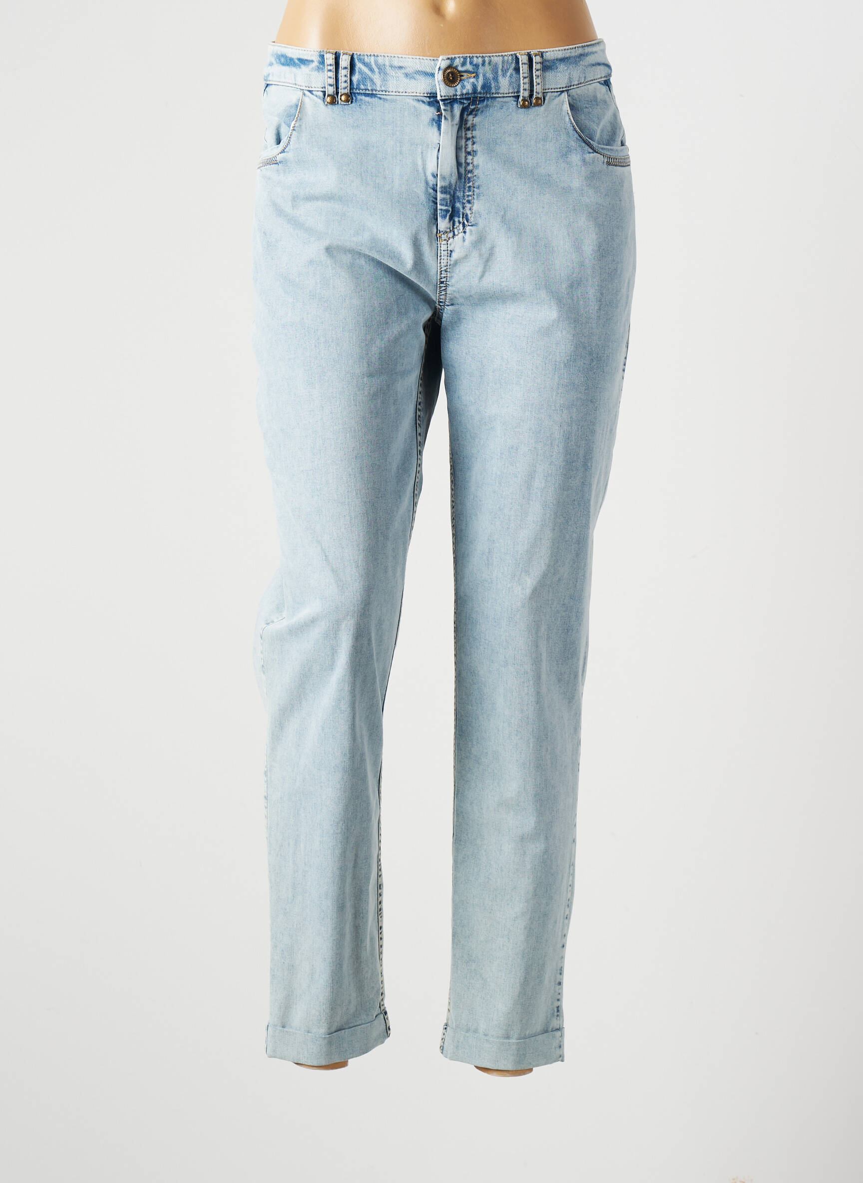 Eva Kayan Jeans Coupe Droite Femme couleur bleu