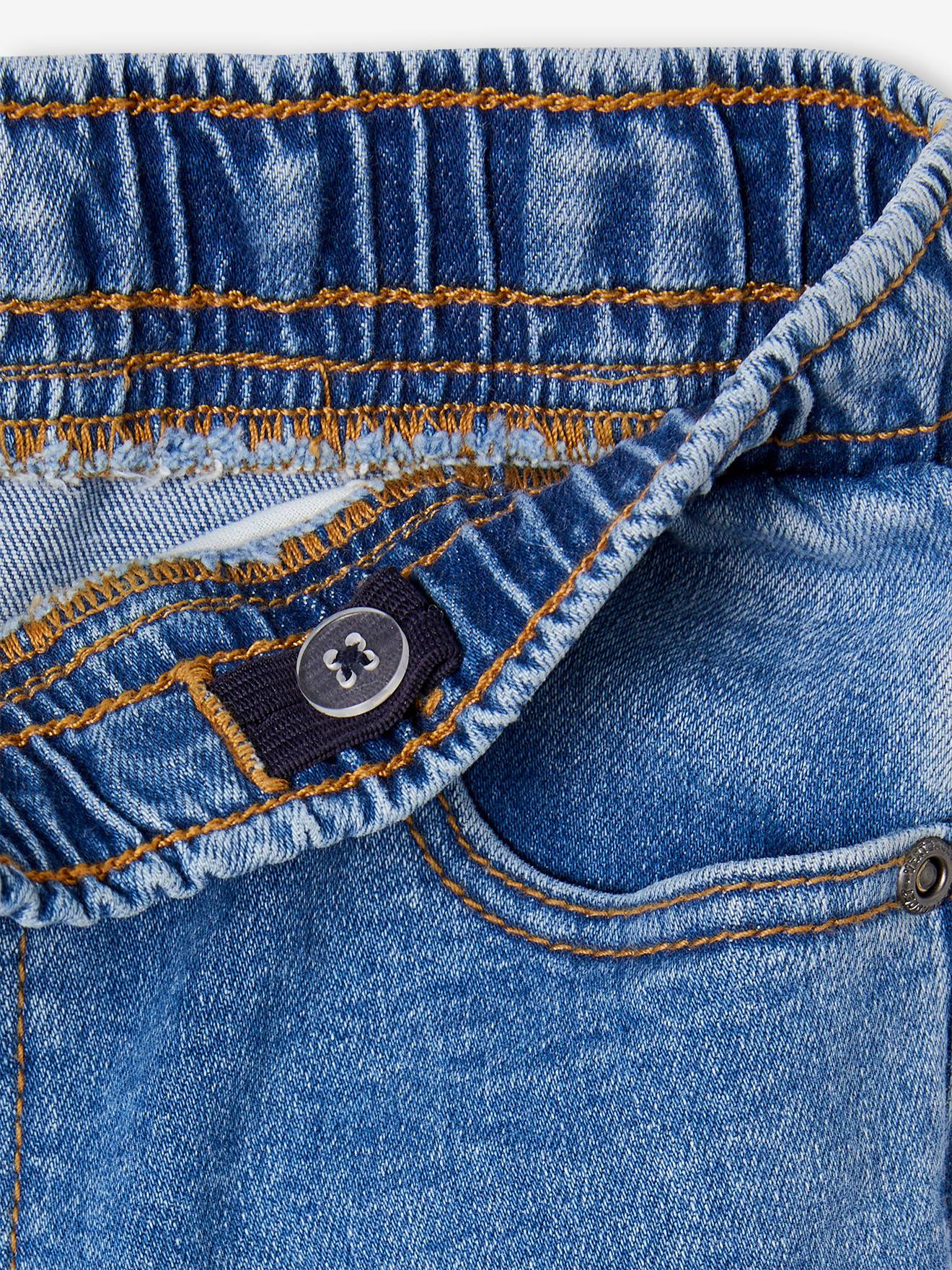 Vertbaudet Jungen Slim-Jeans mit Dehnbund BASIC - blue stone