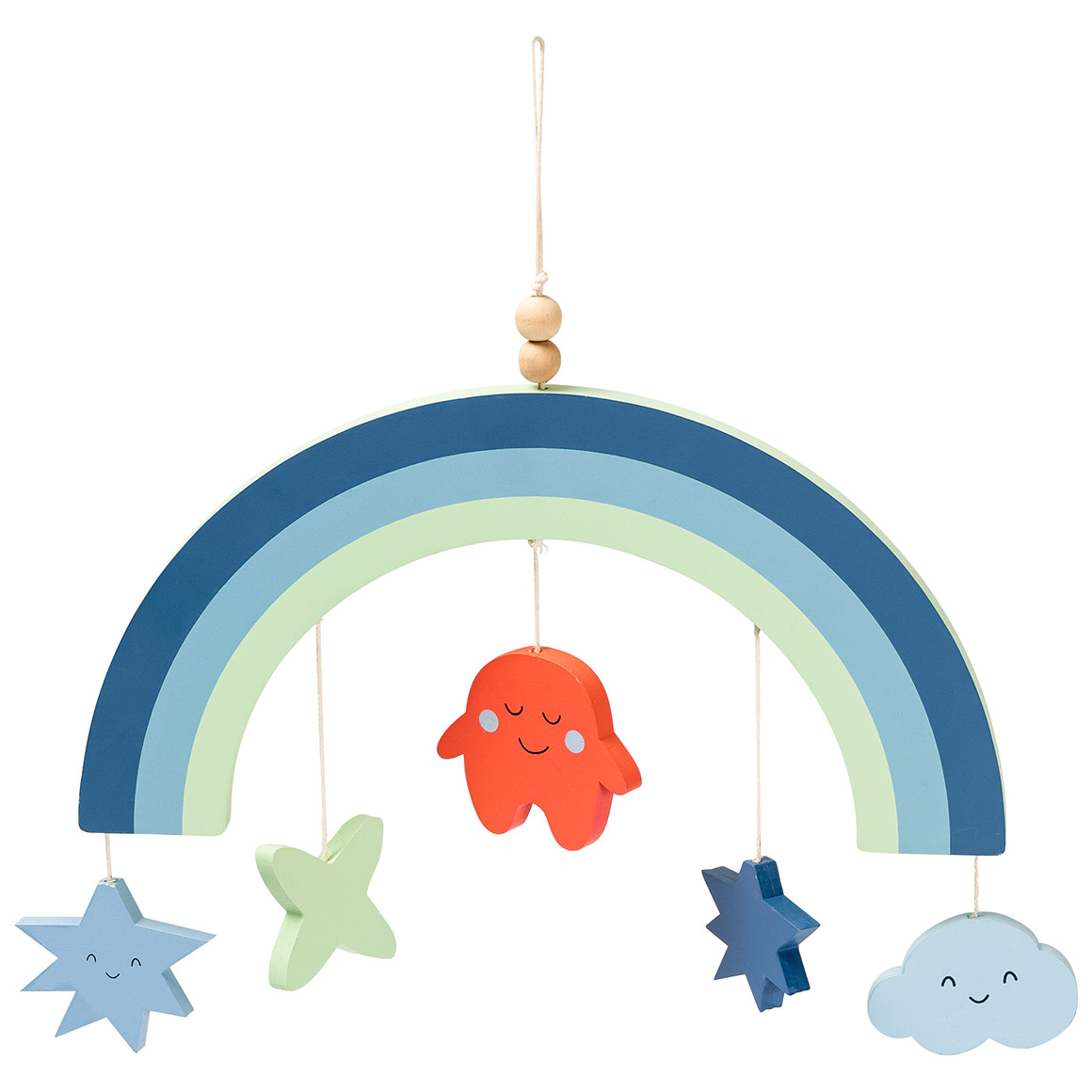 Deko-Hänger Regenbogen mit 5 Anhängern