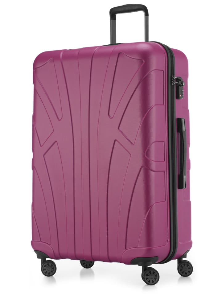 suitline Großer Reisekoffer erweiterbar XL Koffer 4 Rollen TSA 110 L in Magenta günstig kaufen L