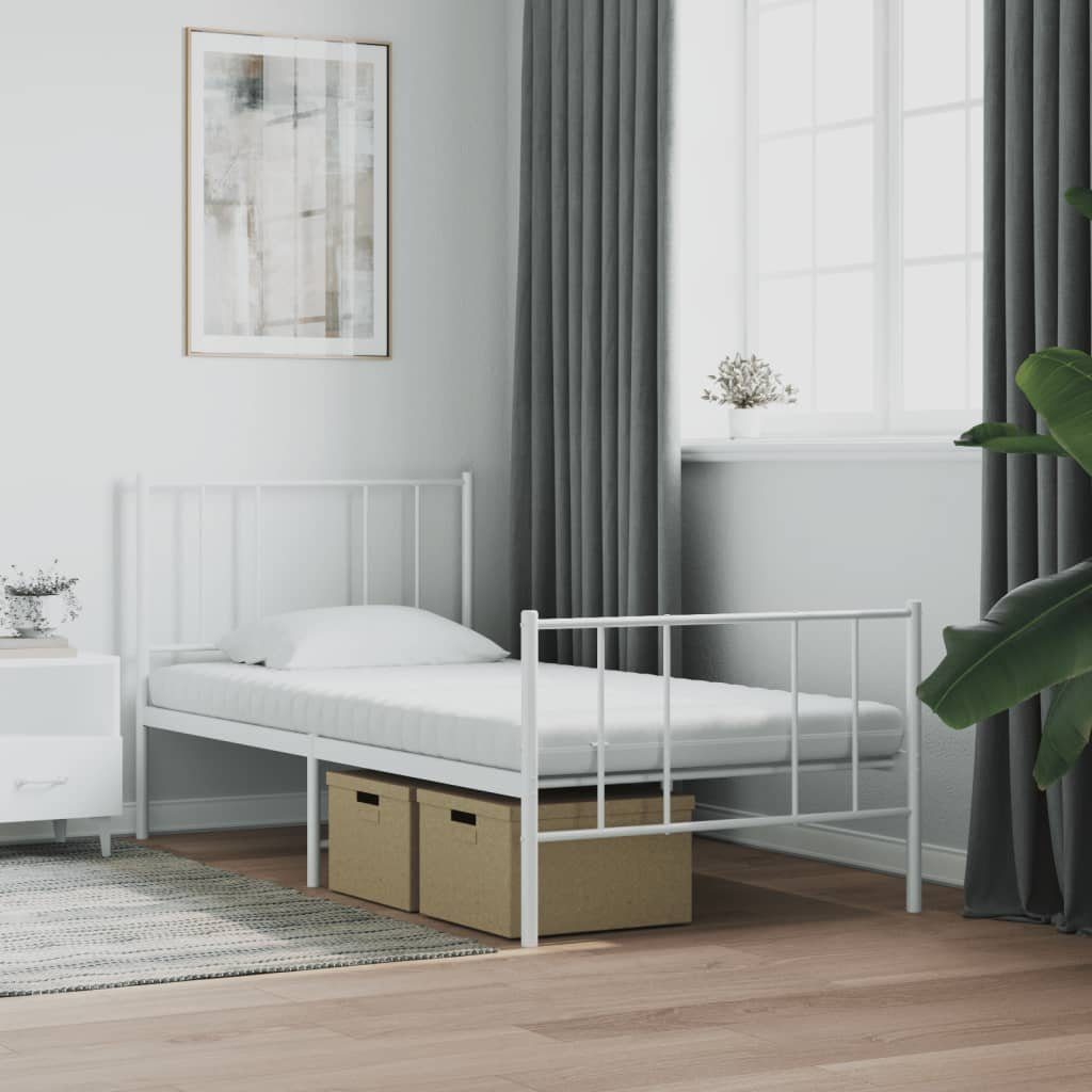 Boxspringmatratze Schaumstoffmatratze Weiß 100x200 cm 7-Zonen Härtegrad 20 ILD, vidaXL