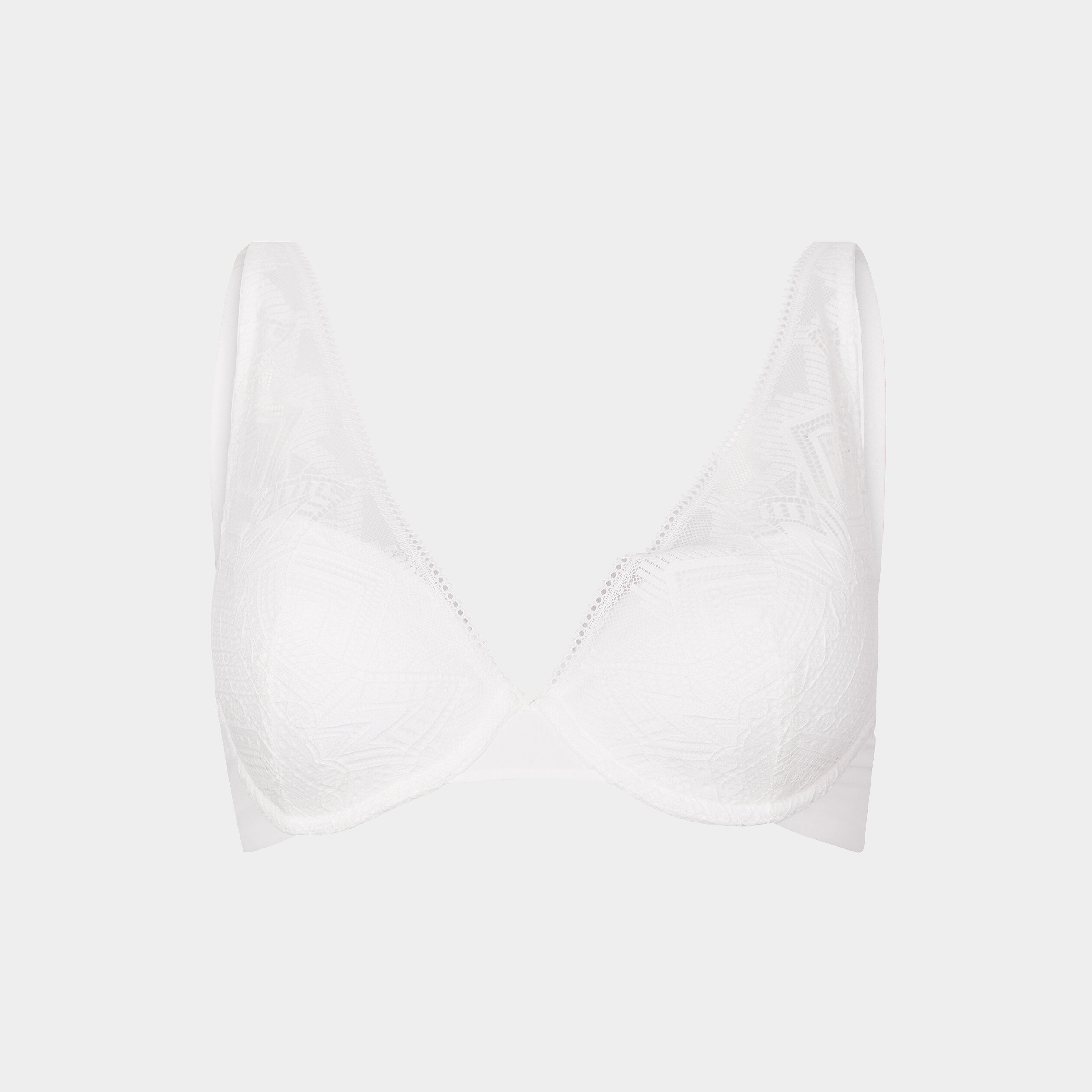 Soutien-gorge foulard dentelle à coques blanc femme | La Halle
