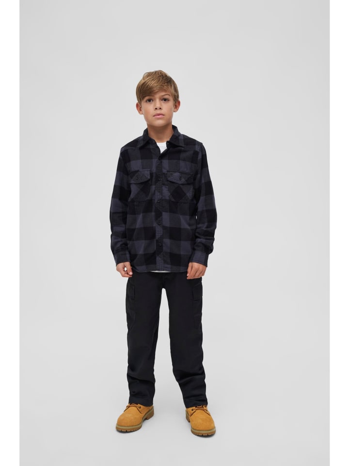 Brandit Brandit Hemden in black/grey günstig kaufen 122/128
