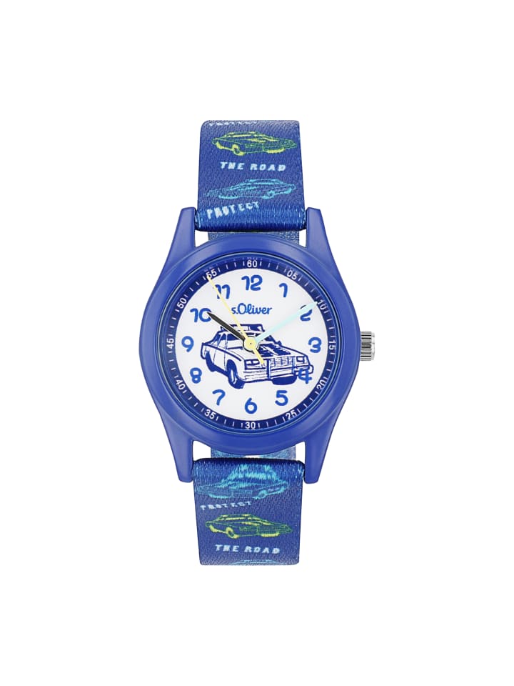 s.Oliver Quarzuhr Nylon, Alloy in Blau günstig kaufen 15,5 cm