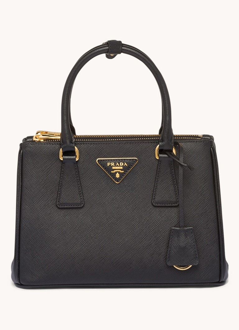 Prada Galleria leather handbag with detachable shoulder strap