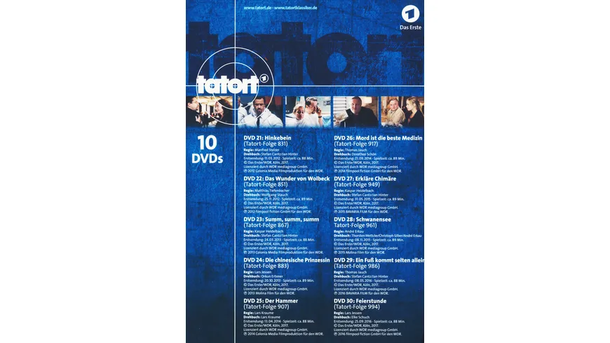 Tatort Münster - Thiel und Boerne ermitteln Fall 21-30  [10 DVDs]
