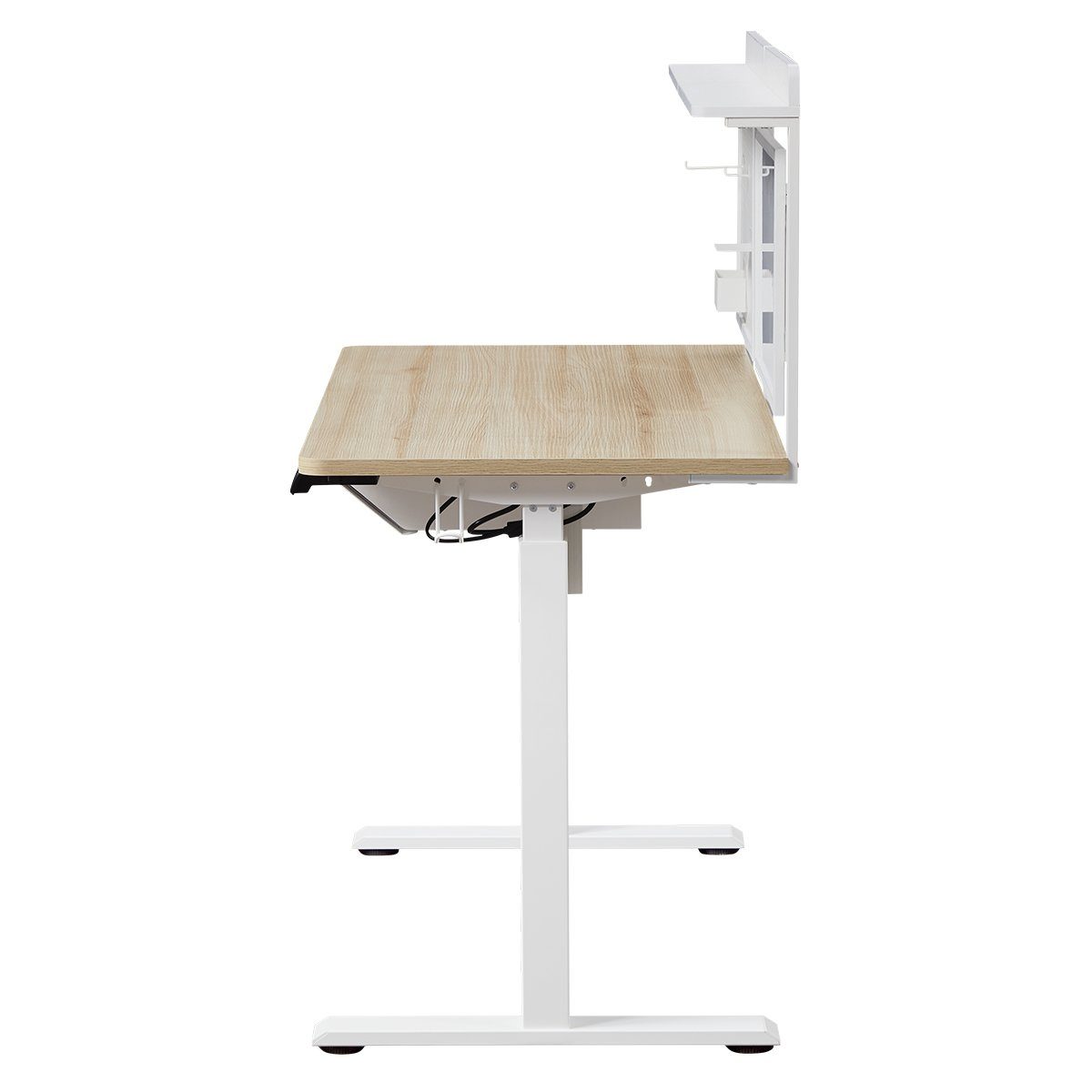 KOWO Schreibtisch Magnetisches Whiteboard, Lochplatte und Schublade für Schreibtisch, Passt nur für unseren Flexi Schreibtisch 120 cm