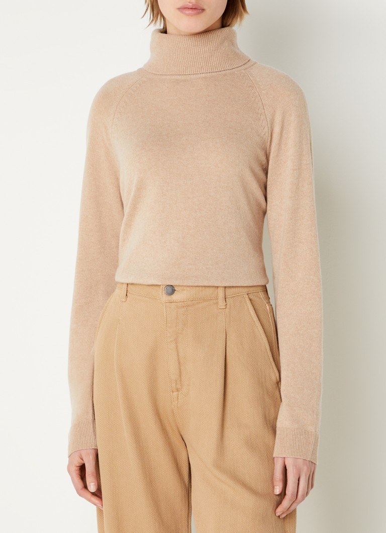 Maglione a collo alto Benetton in maglia fine misto cashmere
