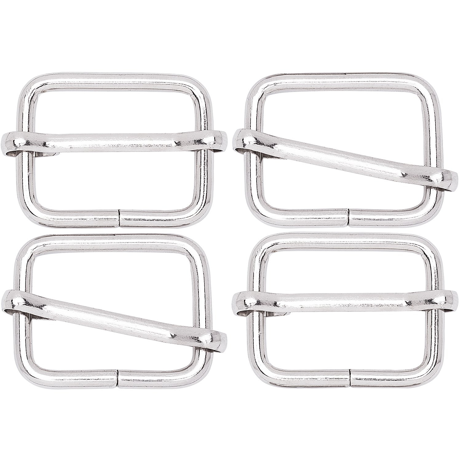 buttinette Leiterschnallen, silber, für 25 mm breite Bänder, 4 Stück