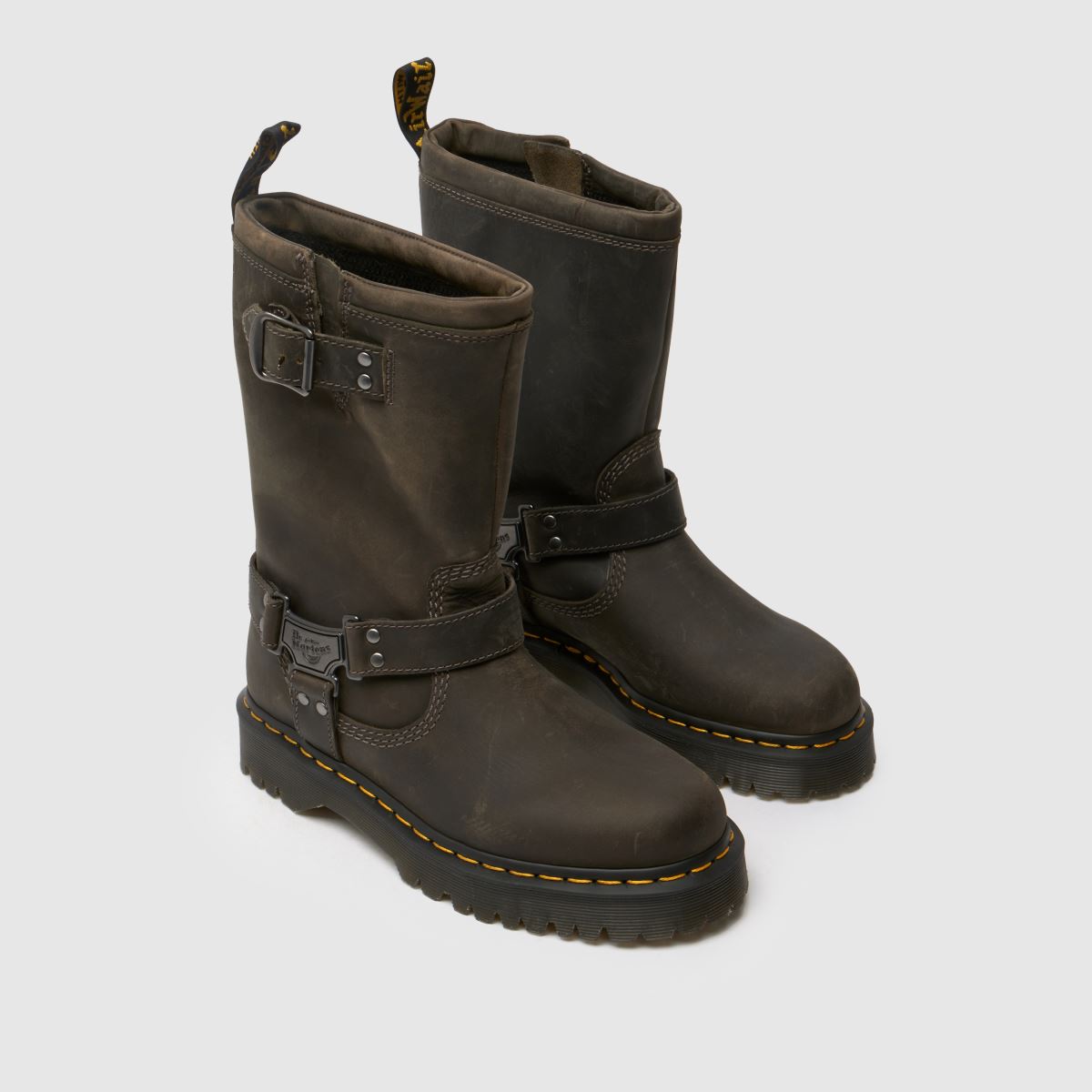 Dr. Martens Anistone magassarkú csizma szürke színben