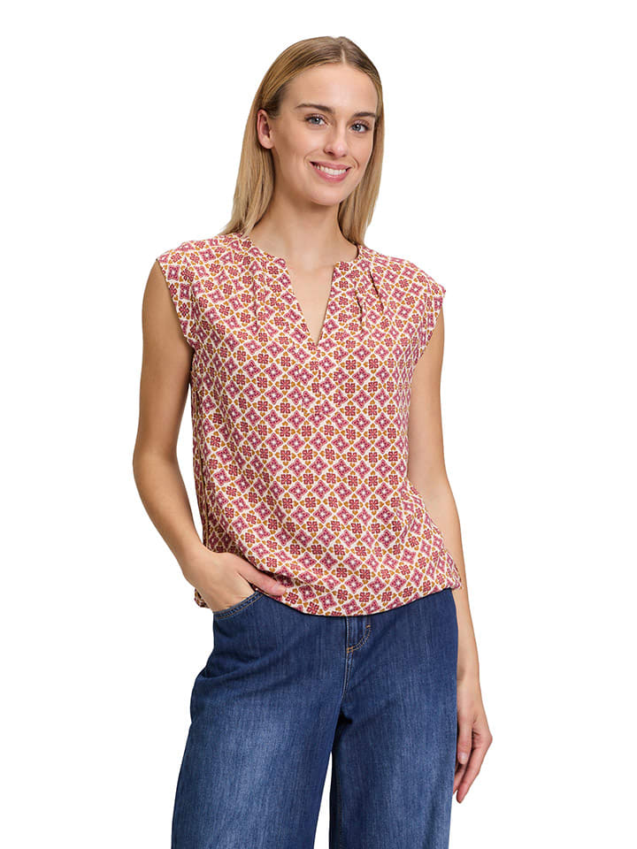 CARTOON Bluse in Weiß/ Pink günstig kaufen