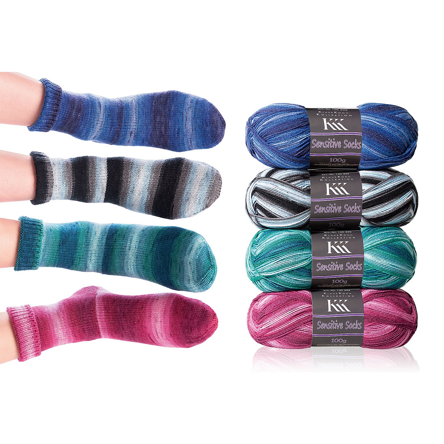 KKK Sockenwolle Sensitive Socks Color 