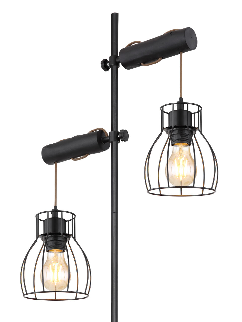 Globo Lighting - MINA - Stehleuchte Metall schwarz matt, 2x E27