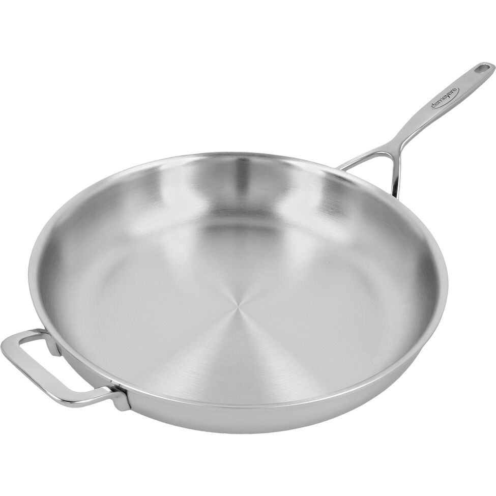 Bratpfanne 32 cm, 18/10 Edelstahl, Silber