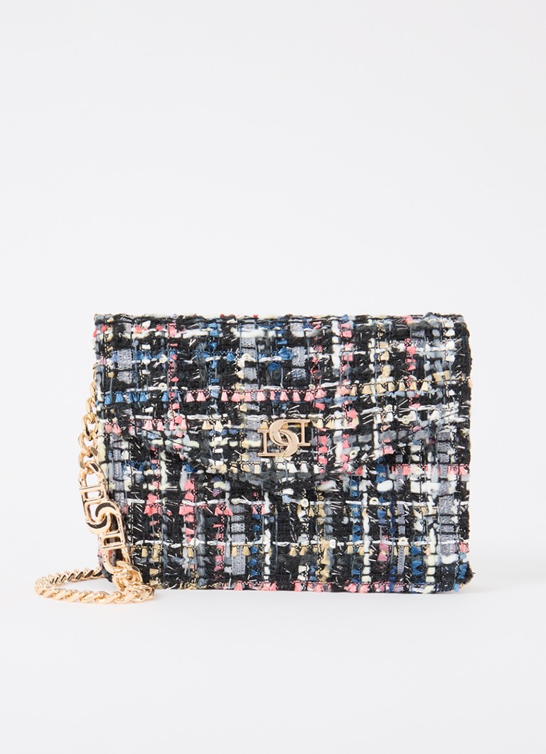 Mini borsa a tracolla Dune London Kisses, effetto tweed