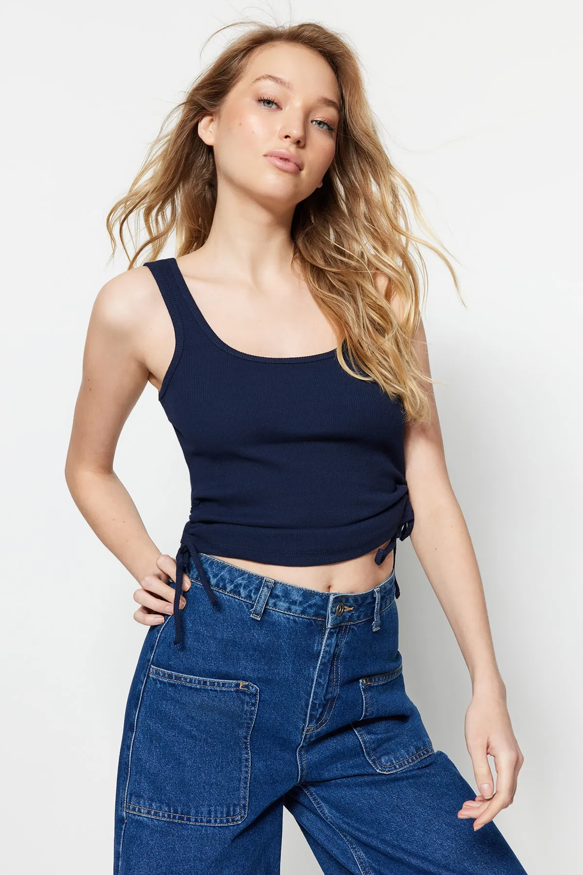 Trendyol Collection  Unterhemd - Dunkelblau - Slim Fit