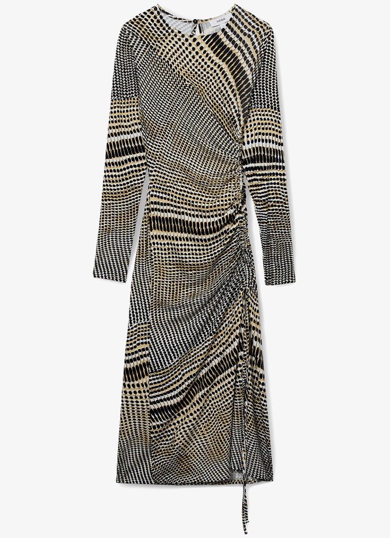 Vestido midi Reiss Riyo con cordones y abertura