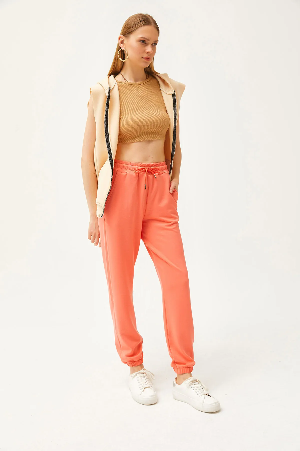 Olalook  Damen-Jogginghose aus weichem, strukturiertem Modal mit Taschen EŞF-00000067