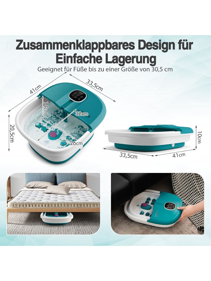 COSTWAY Fußbad Massagegerät in Petrol günstig kaufen 41 cm