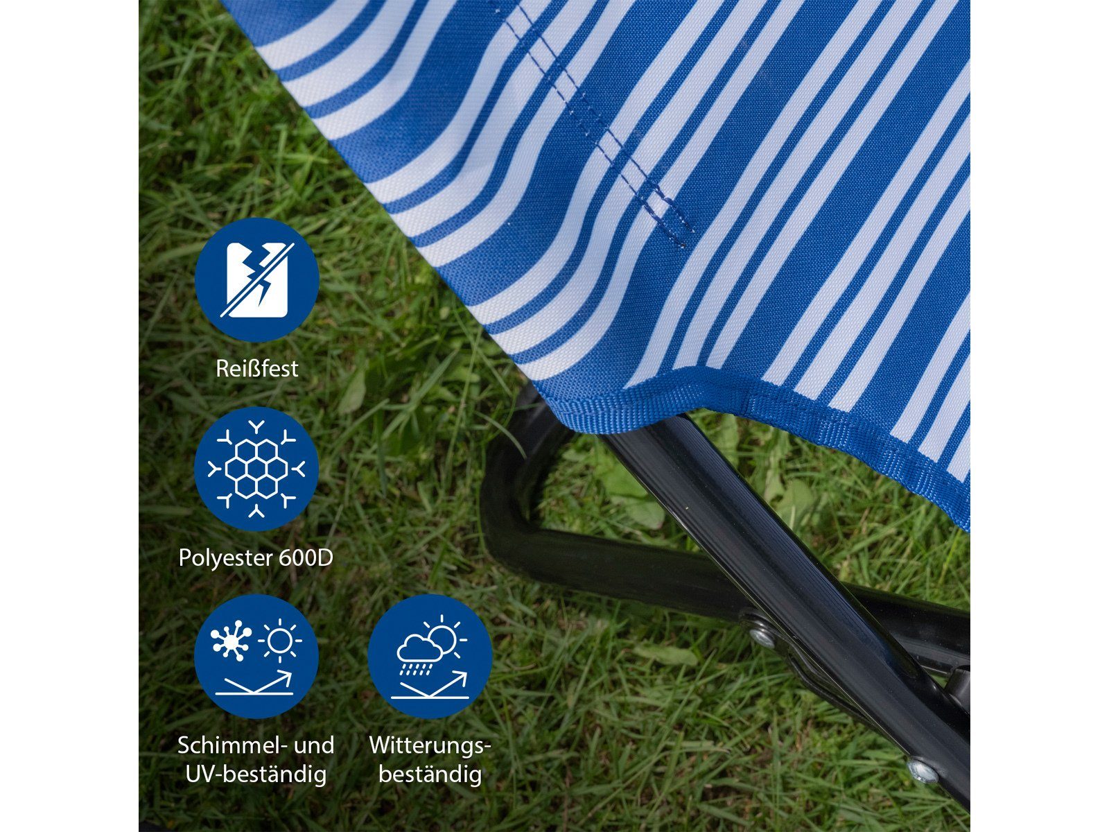 Setpoint Campingstuhl, SET Beach-Chair faltbarer Strand-Stuhl Angler klappbar kleines Packmaß