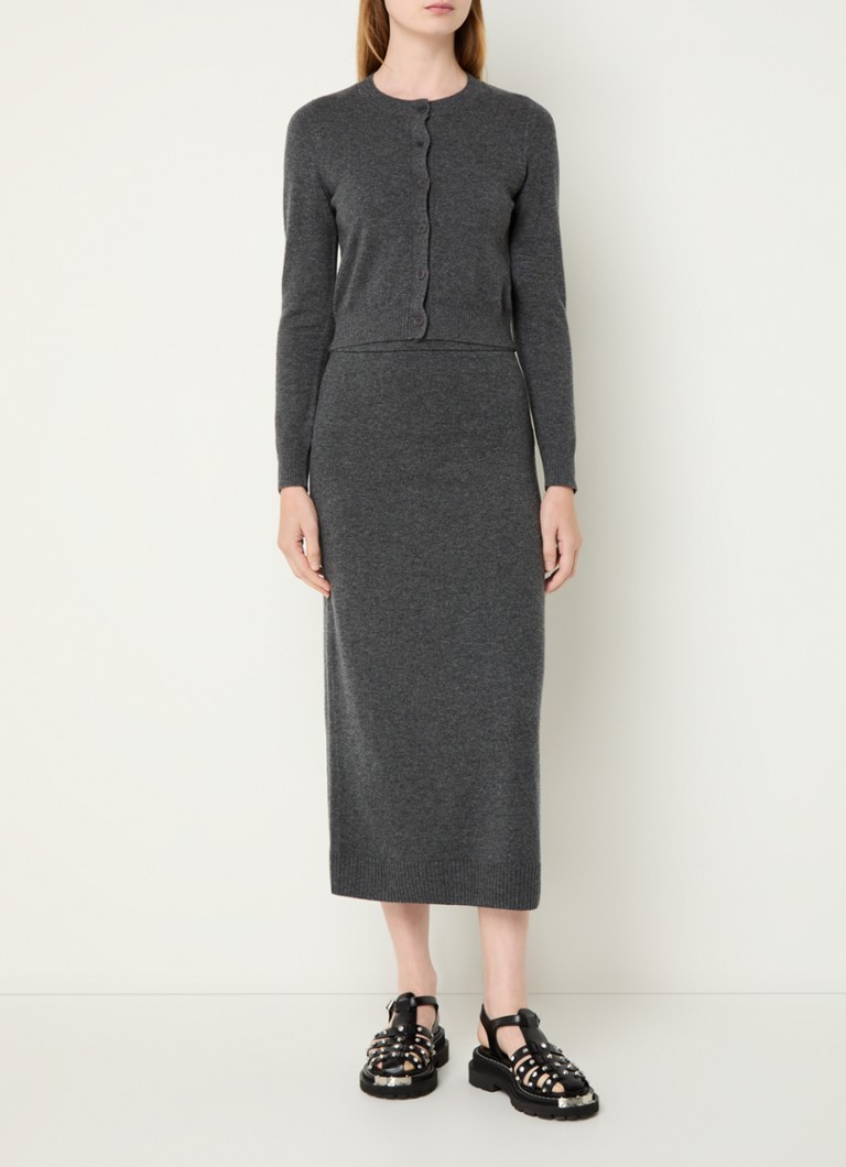 Cardigan corto Sandro in maglia fine, misto cashmere e lana