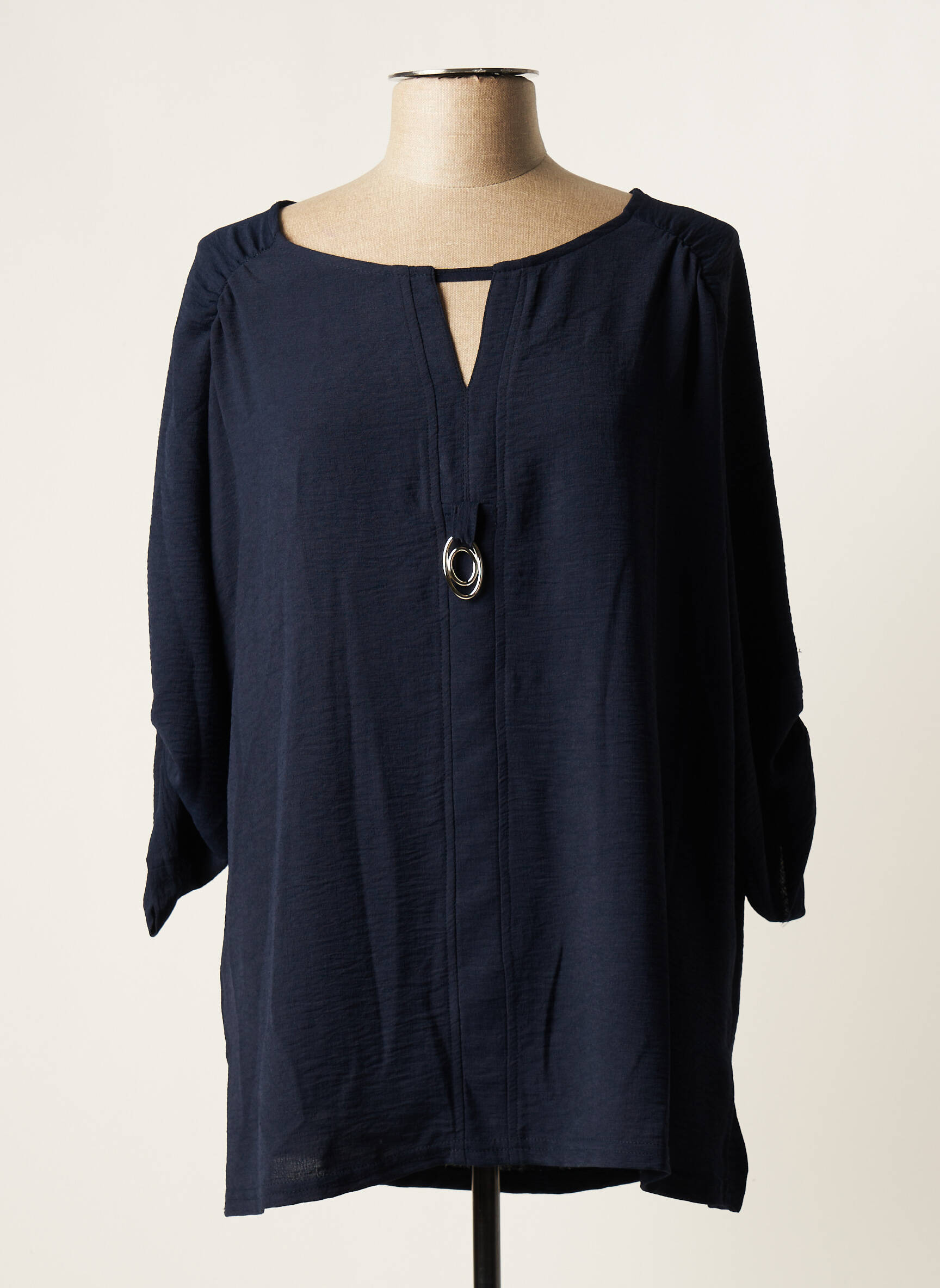 Halogene Tuniquemanchelongue Femme couleur bleu