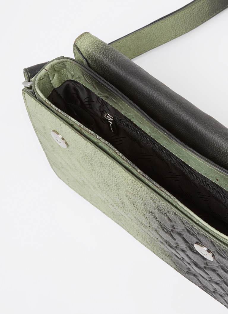 Daily Paper Meru crossbody-veske i skinn med logotrykk