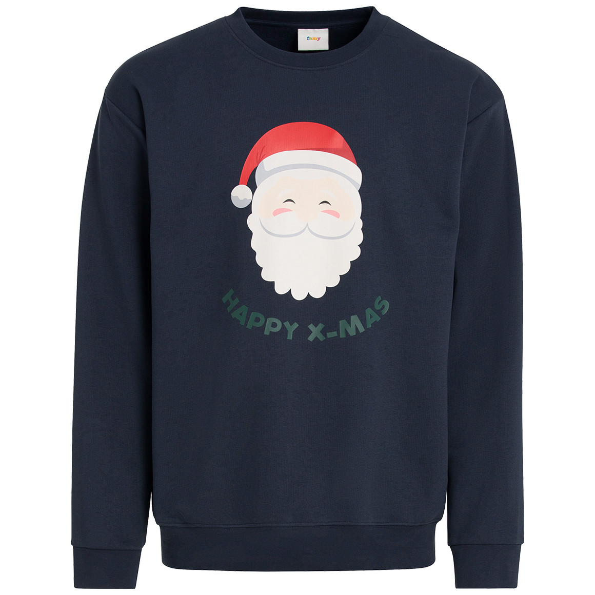 Herren Weihnachtssweatshirt mit Santa-Motiv