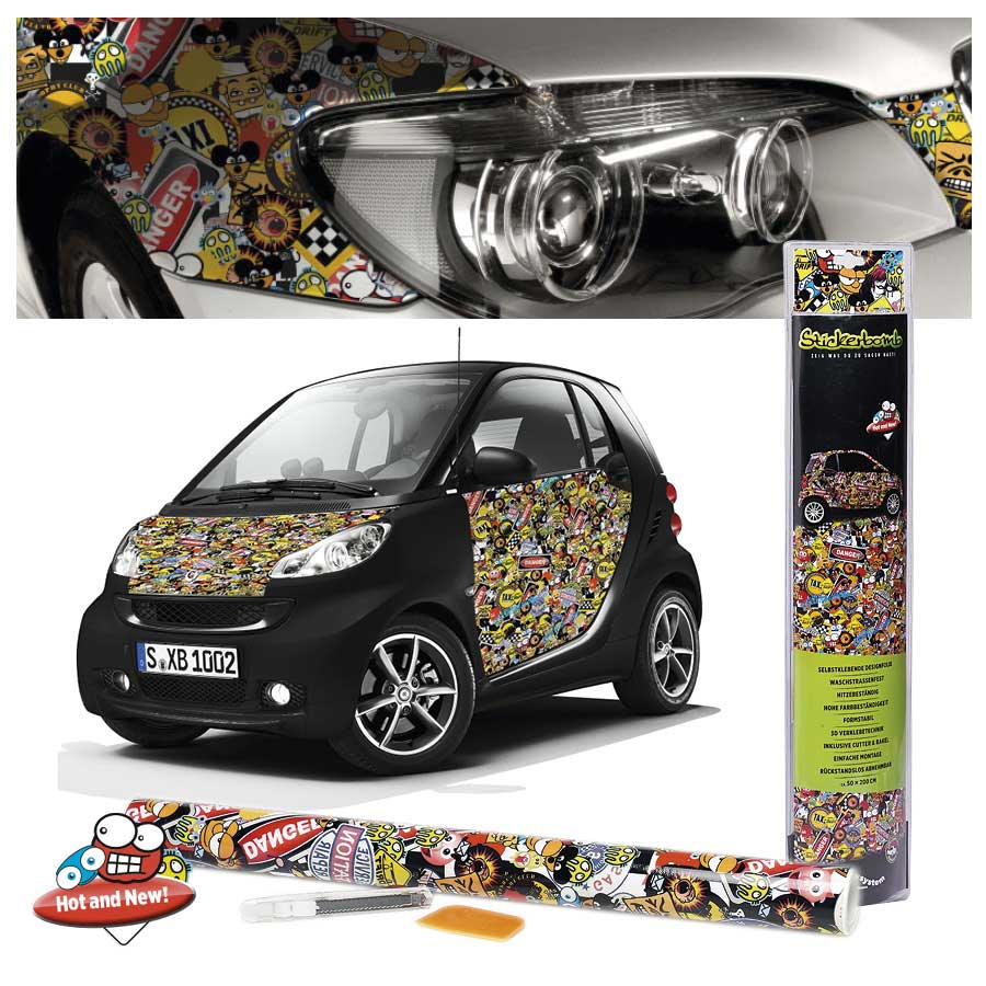StickerBomb Colour Signs Designfolie/ Aufkleber, 50 x 200 cm - ATU