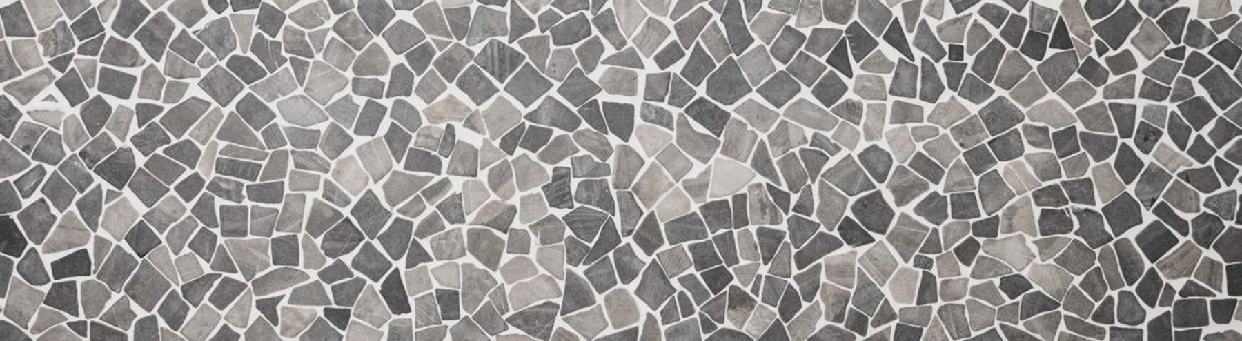Mosani Mosaikfliesen Mosaik Marmor Naturstein Nero schwarz anthrazit dunkelgrau Bad