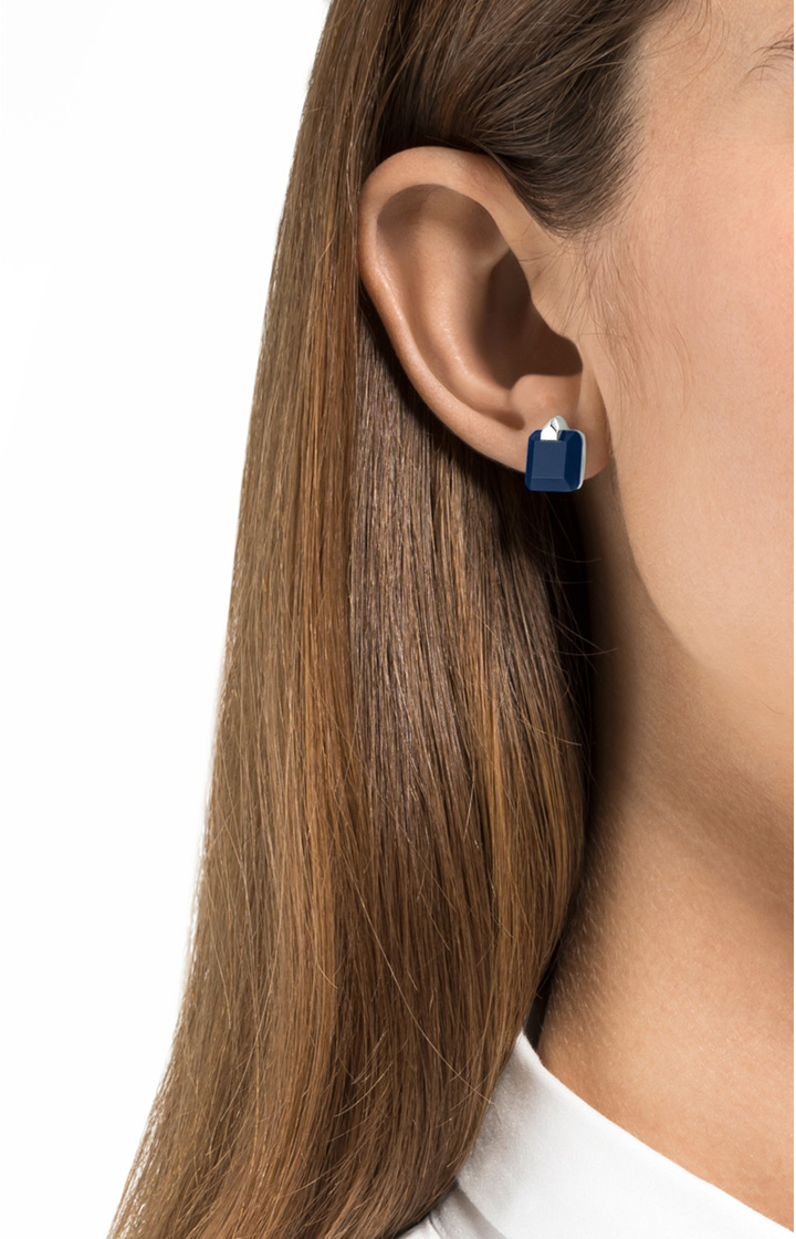 Ohrstecker in Blau/Silber