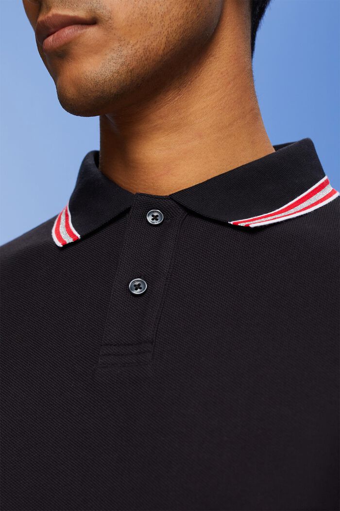 Piqué-Poloshirt mit Glitzer, 100 % Baumwolle