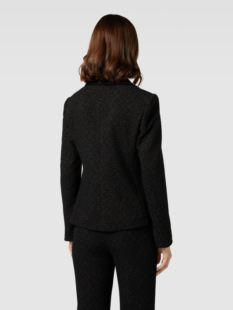 Blazer mit Reverskragen in schwarz