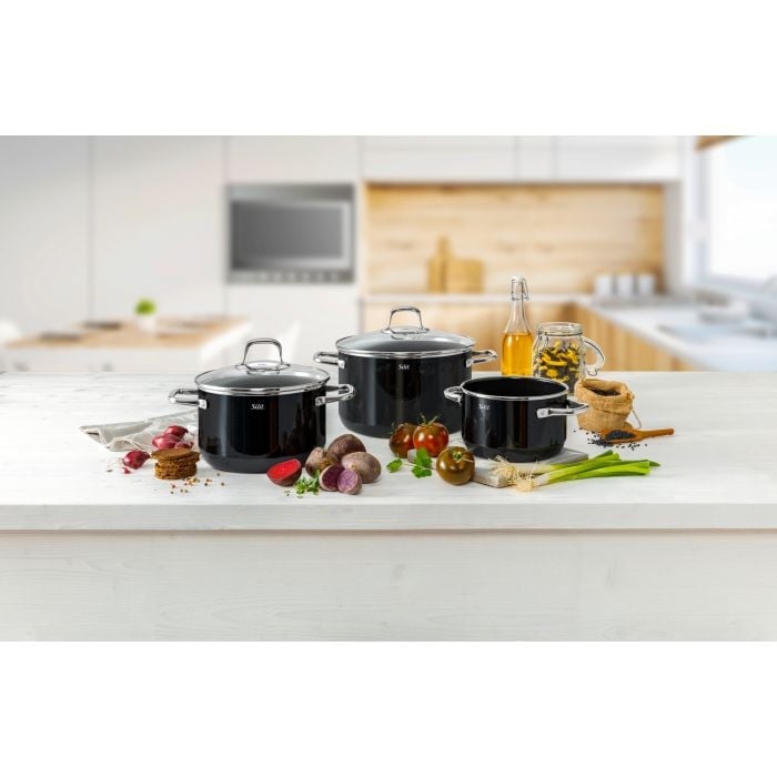 Silit Silargan® Elegance Kochtopf mit Deckel, 16 cm, Black