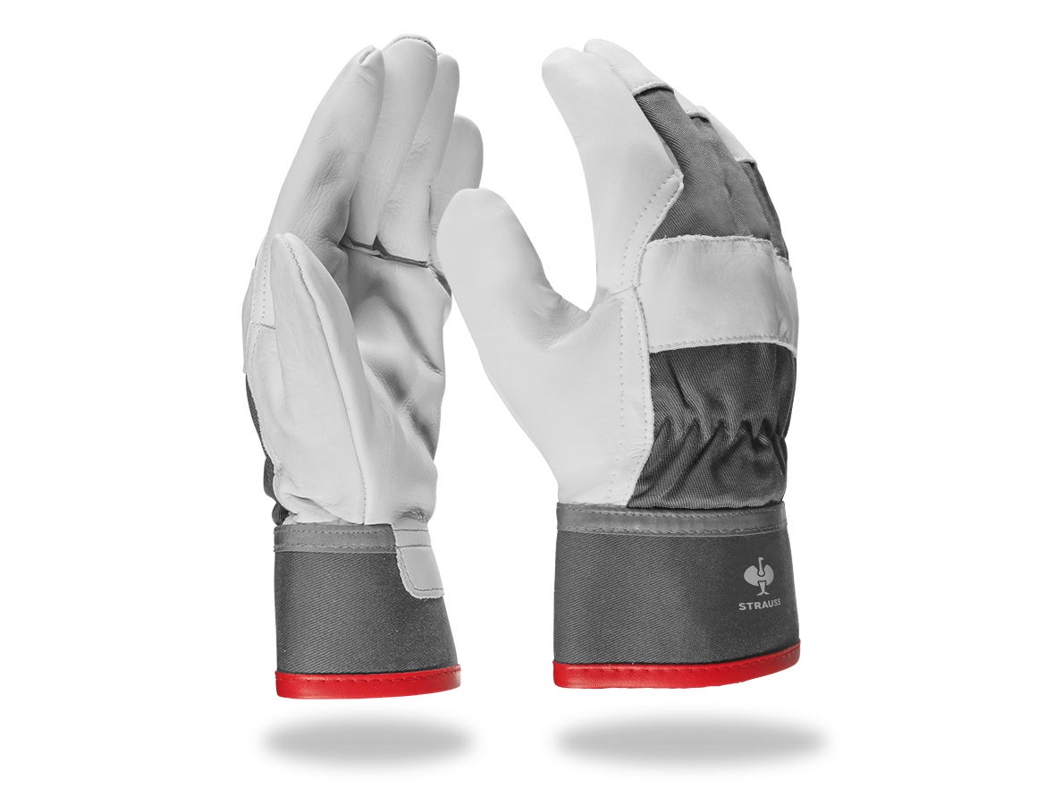 Narbenleder-Handschuhe Platinum