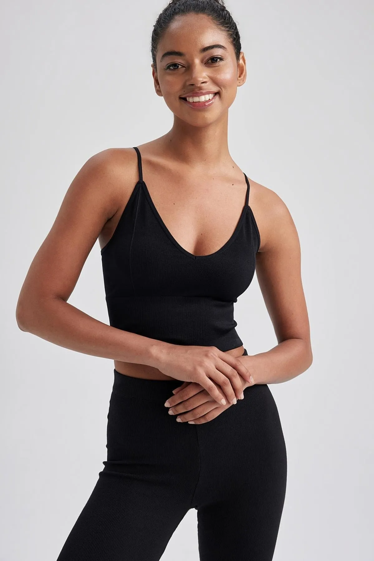 DeFacto  Fit Seamless V-Neck Seamless Athlete A7124ax23hs
