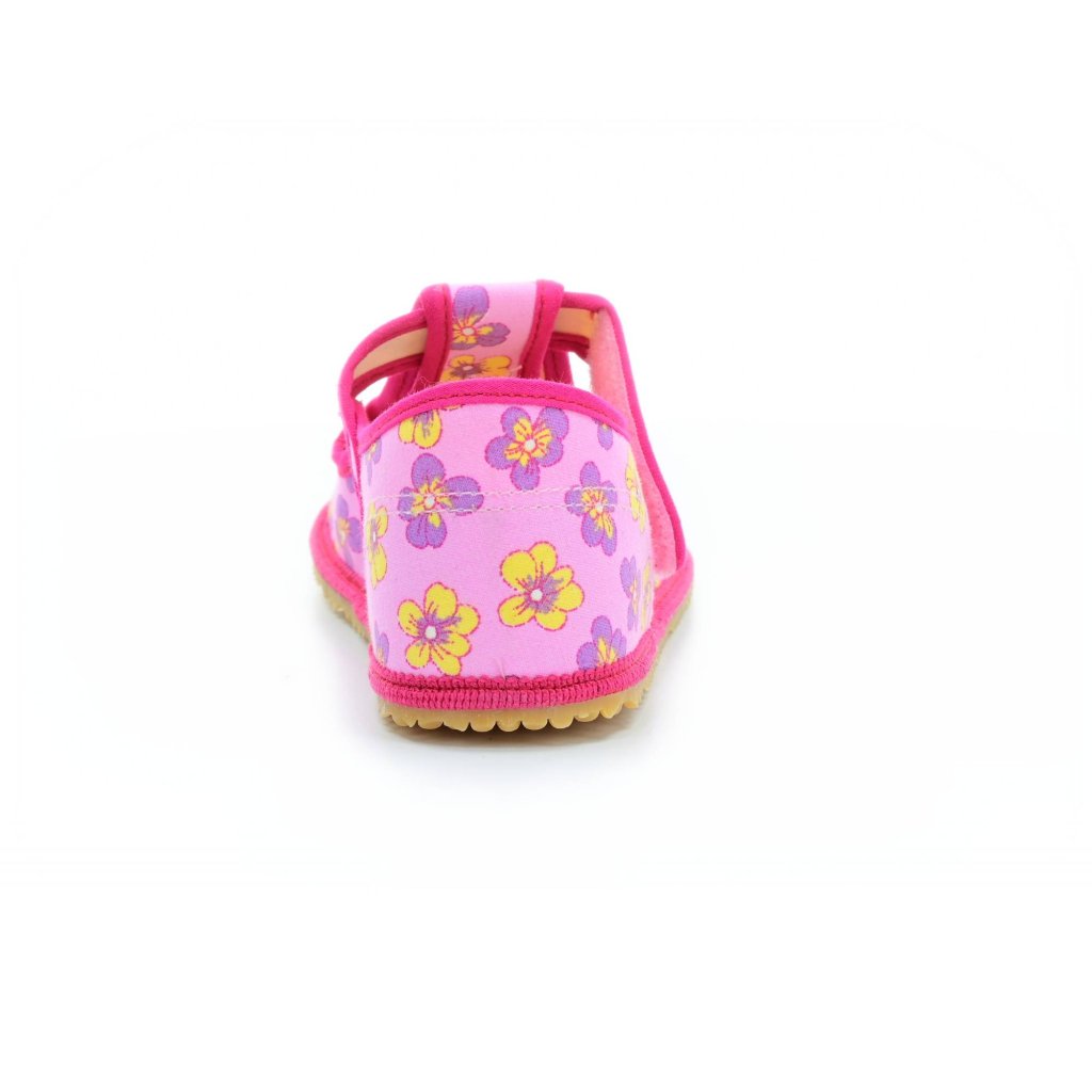 Beda Rosa Blume Canvas Hausschuhe (BF-060010/W)