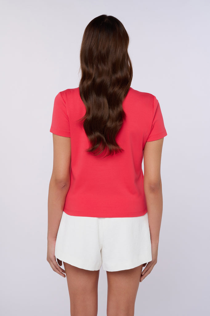 T-shirt coeur brodé