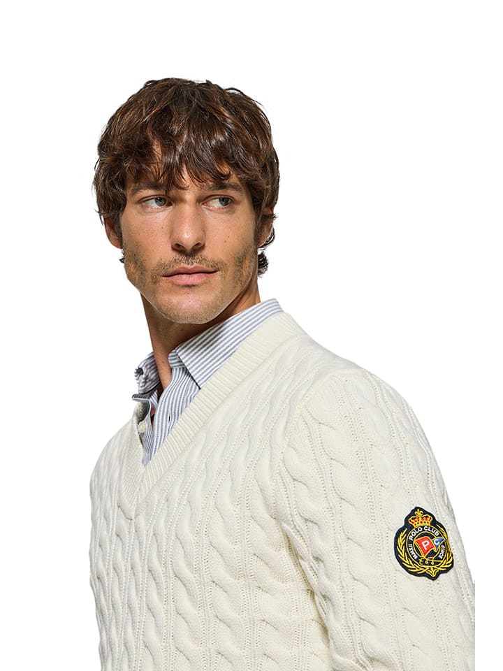 Polo Club Pullover in Creme günstig kaufen