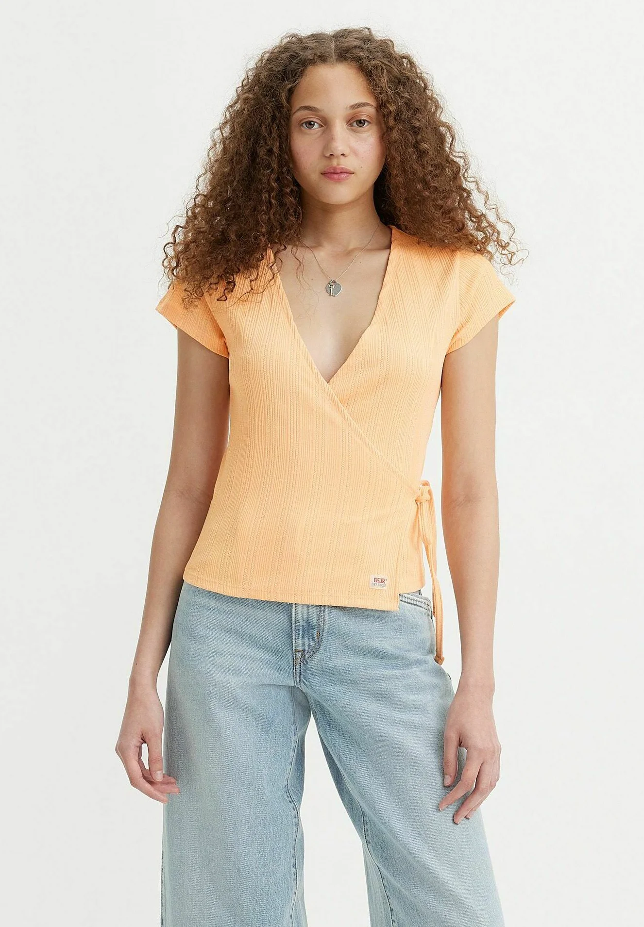 Levi's® DRY GOODS POINTELLE WRAP POWDERED - Blusa