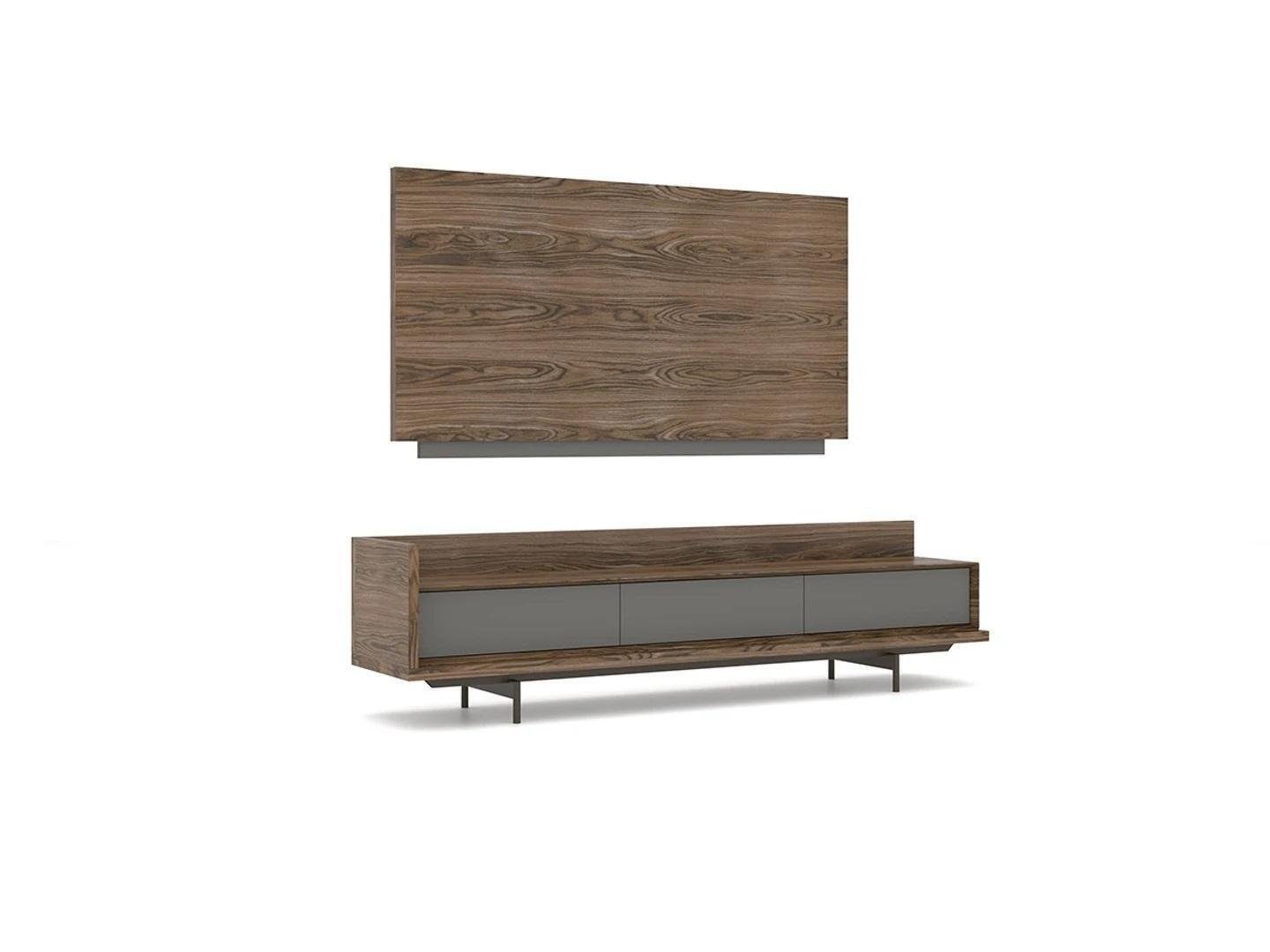 JVmoebel Wohnwand Luxus Wohnwand TV-Ständer TV Rahmen Komplett Wohnzimmermöbel, (2-St., 1x TV-Ständer + TV Rahmen), Made in Europa