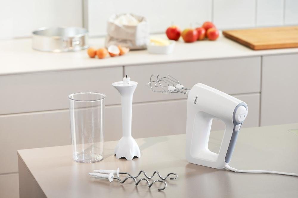 Braun Handmixer Multimix 3 HM 3105 WH, 500 W, 5 Geschwindigkeitsstufen, Turbo-Funktion