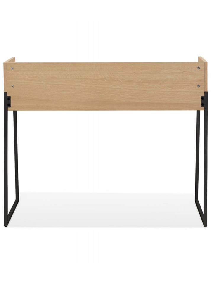 KADIMA DESIGN Schreibtisch SALMON aus Holz und Metall | Moderner Stil in Beige-Schwarz günstig kaufen onesize