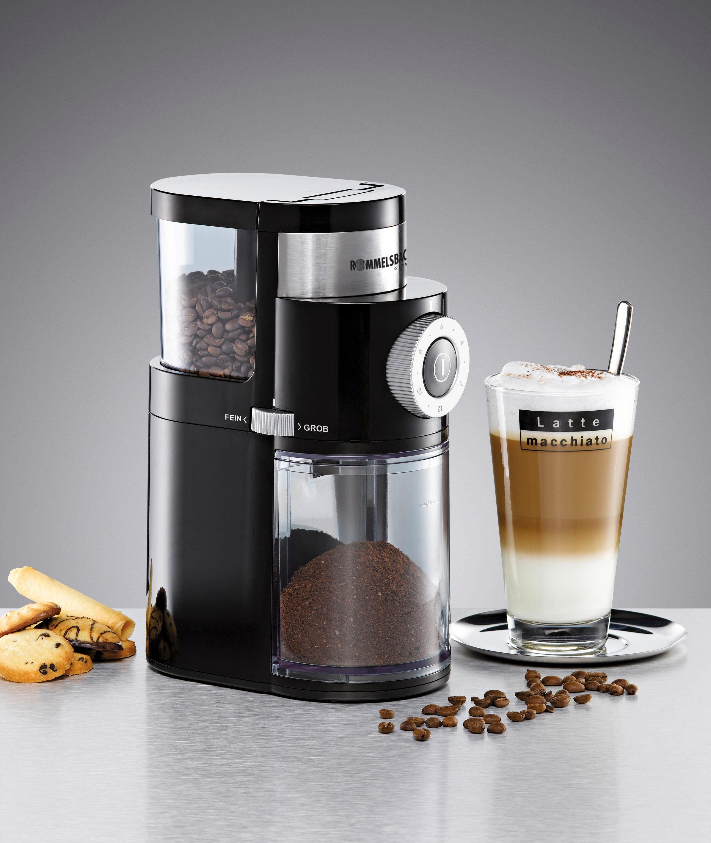 Rommelsbacher Kaffeemühle EKM200, 110 W, Scheibenmahlwerk, 250 g Bohnenbehälter