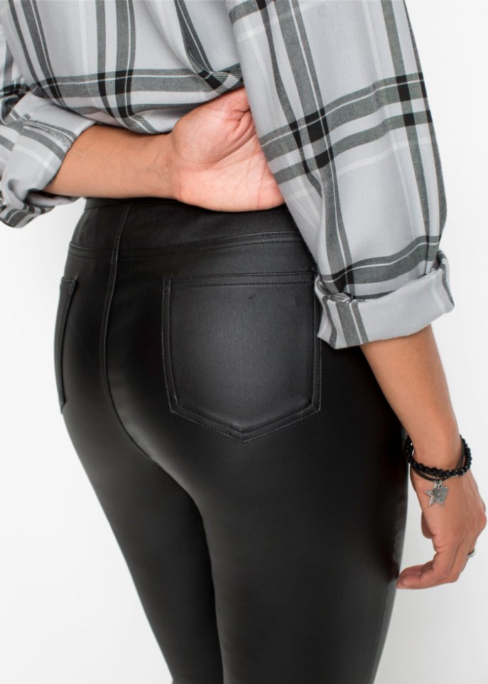 Lederimitat-Hose High Waist