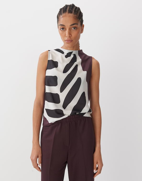 Blusentop Kilanda print