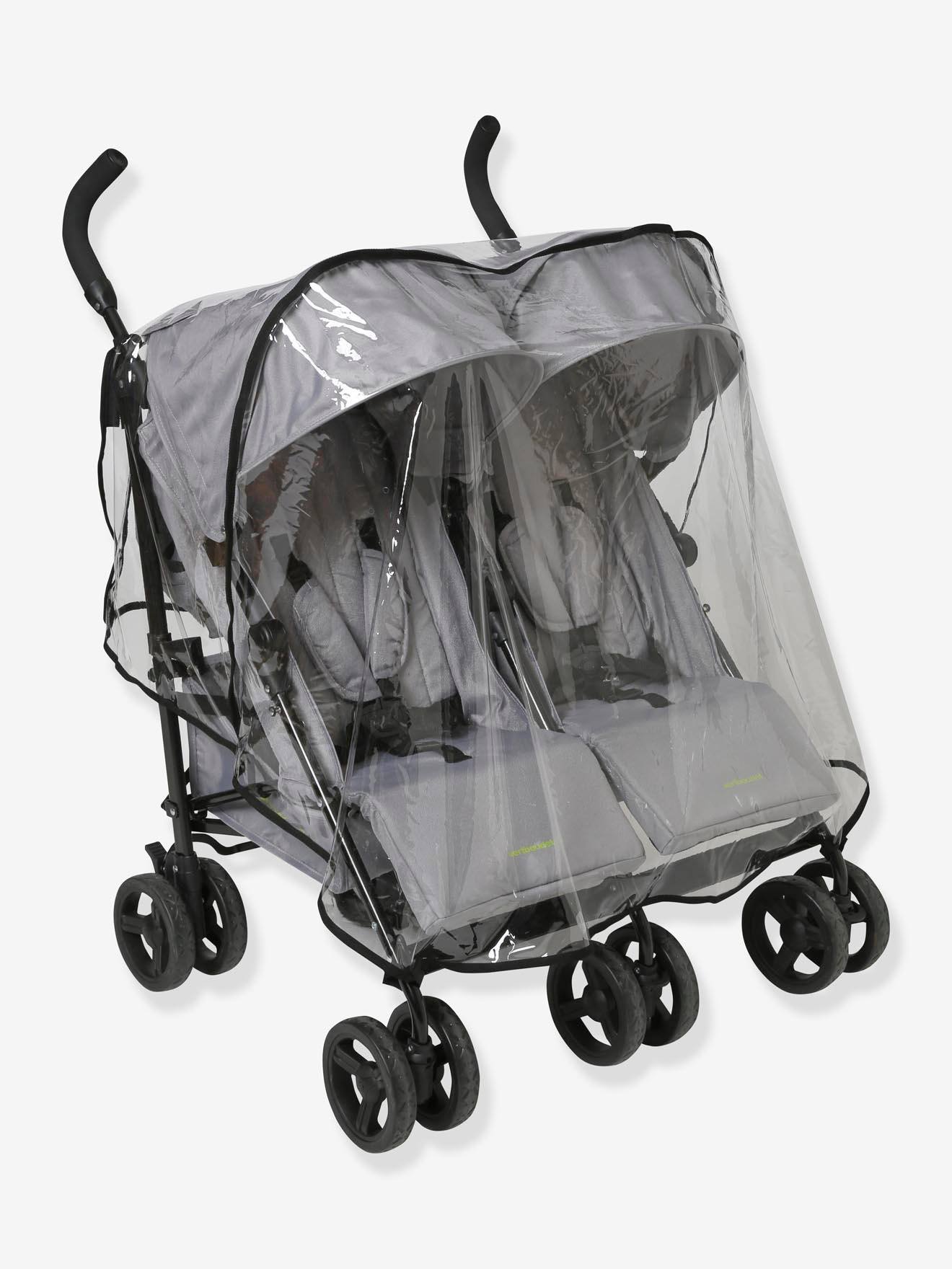 Vertbaudet Universal-Regenverdeck für Zwillingswagen - transparent