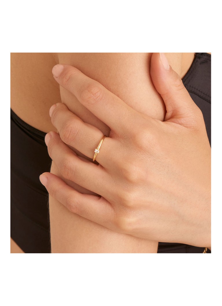Anello regolabile Ania Haie Glam color oro